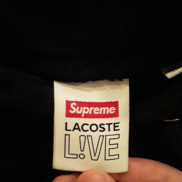 Supreme lacoste hoodie black